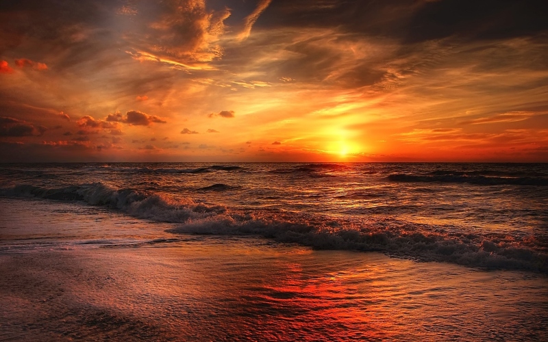 beach sunset Astroveritas